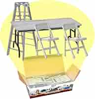 Amazon.com: Ultimate Ladder, Table & Chairs Silver Playset